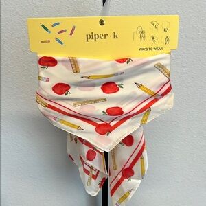 Piper K Apple 🍎 & Pencil ✏️ Scarf